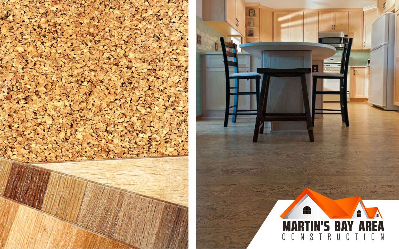 cork floor an excellent choice for small kitchens due to its durability and comfort