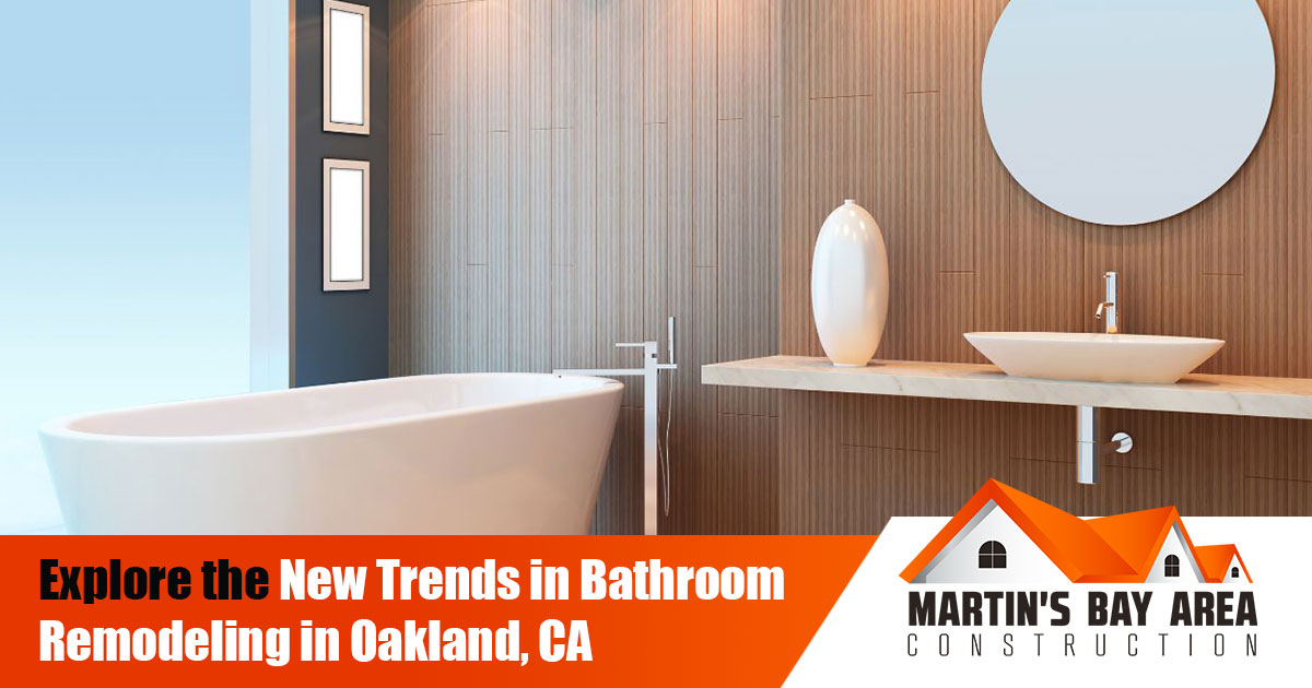 Modern bathroom design with sleek fixtures in Oakland, CA.