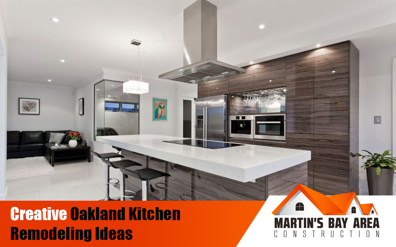 Modern remodeled kitchen in Oakland featuring integrated appliances and clean lines.